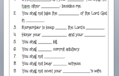 10 commandments printable worksheets 1 Pin On Grade 2