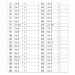 2x Table Worksheet Printable