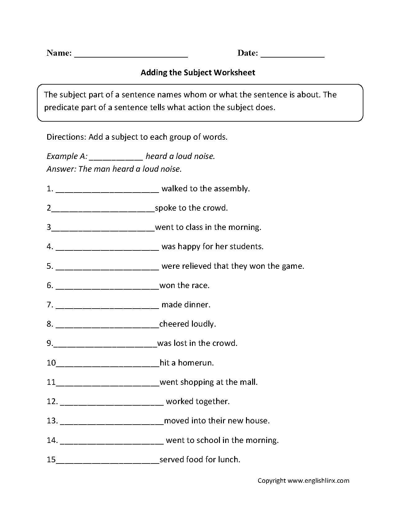 9Th Grade English Worksheets Free Printable Free Printable