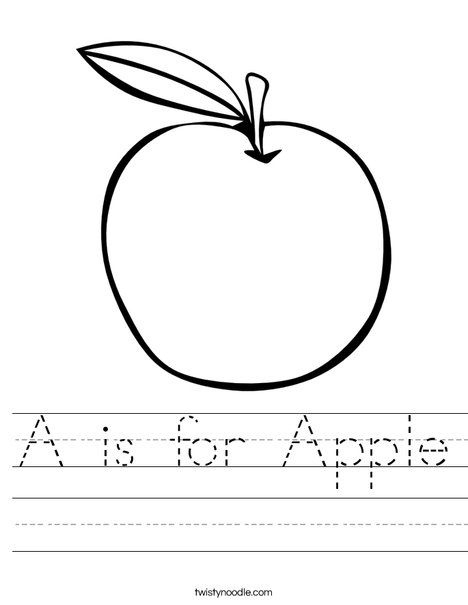 A Is For Apple Worksheet Kindergarten Worksheets Printable Apple 