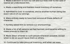 Printable 12 Steps Of Alcoholics Anonymous Free PDF Download