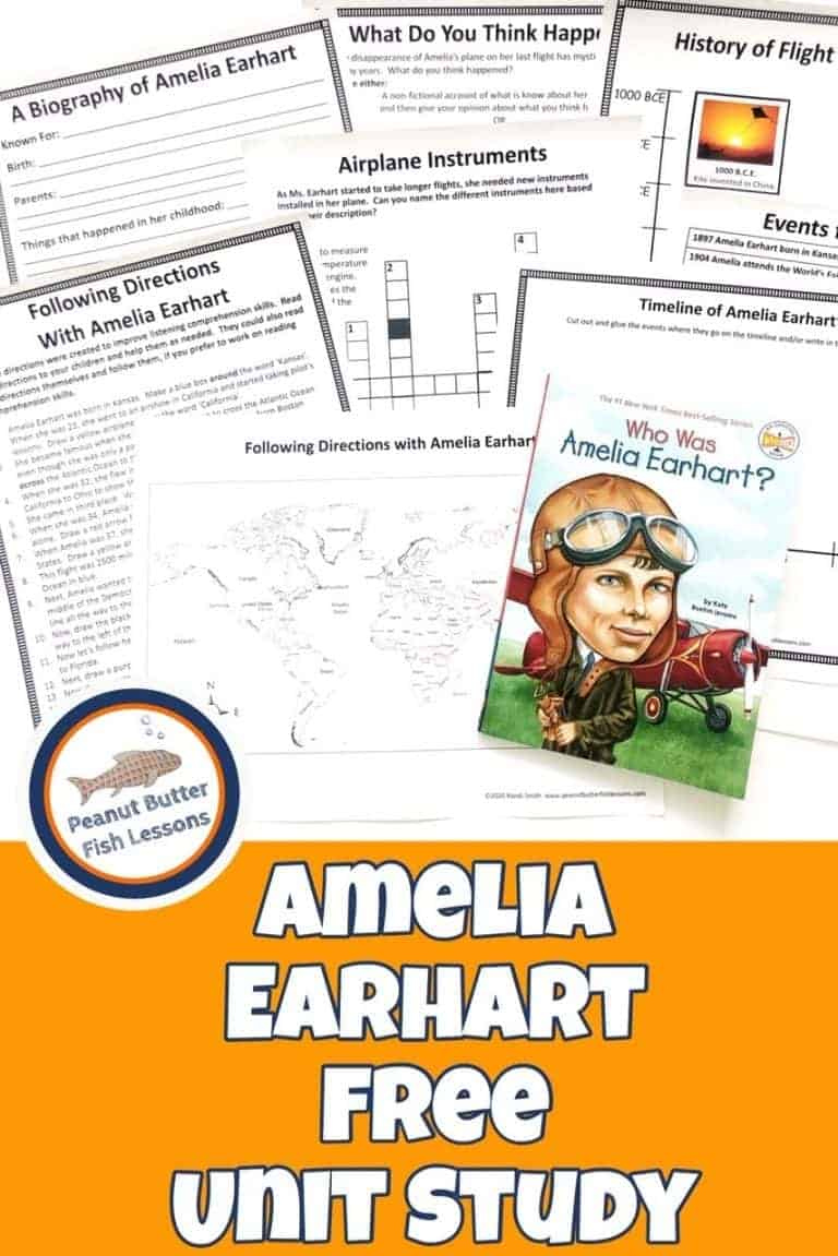 HSP Amelia Earhart Homeschool Printables For Free