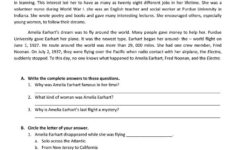 Reading About Amelia Earhart Worksheet Free ESL Printable Worksheets