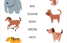 Animal Sound Match Worksheet For PreK Make The Animal Sounds As You