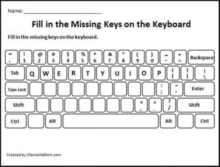 Blank Keyboard Worksheet Printable Peggy Worksheets