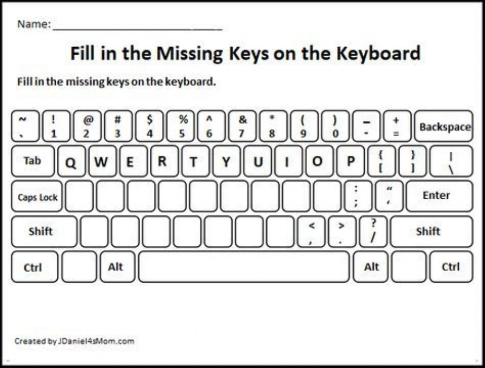 Keyboard Worksheet Worksheet
