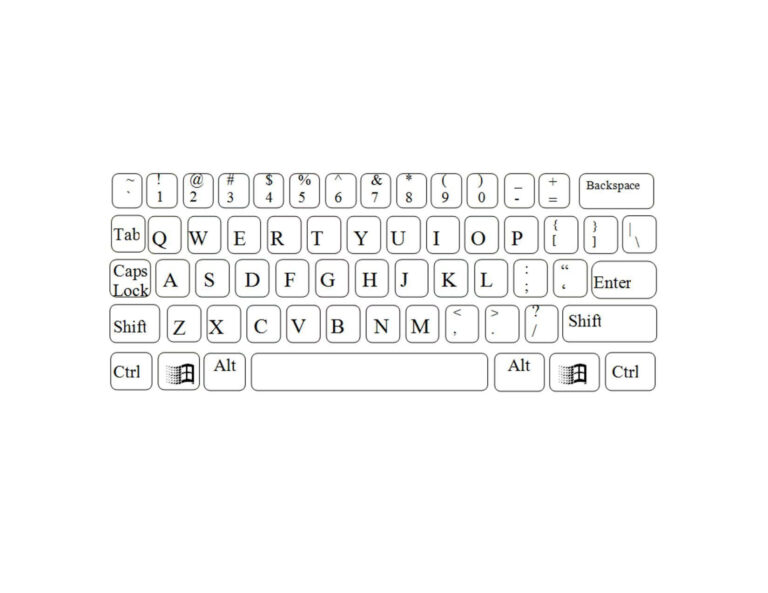 Blank Keyboard Worksheet Printable 