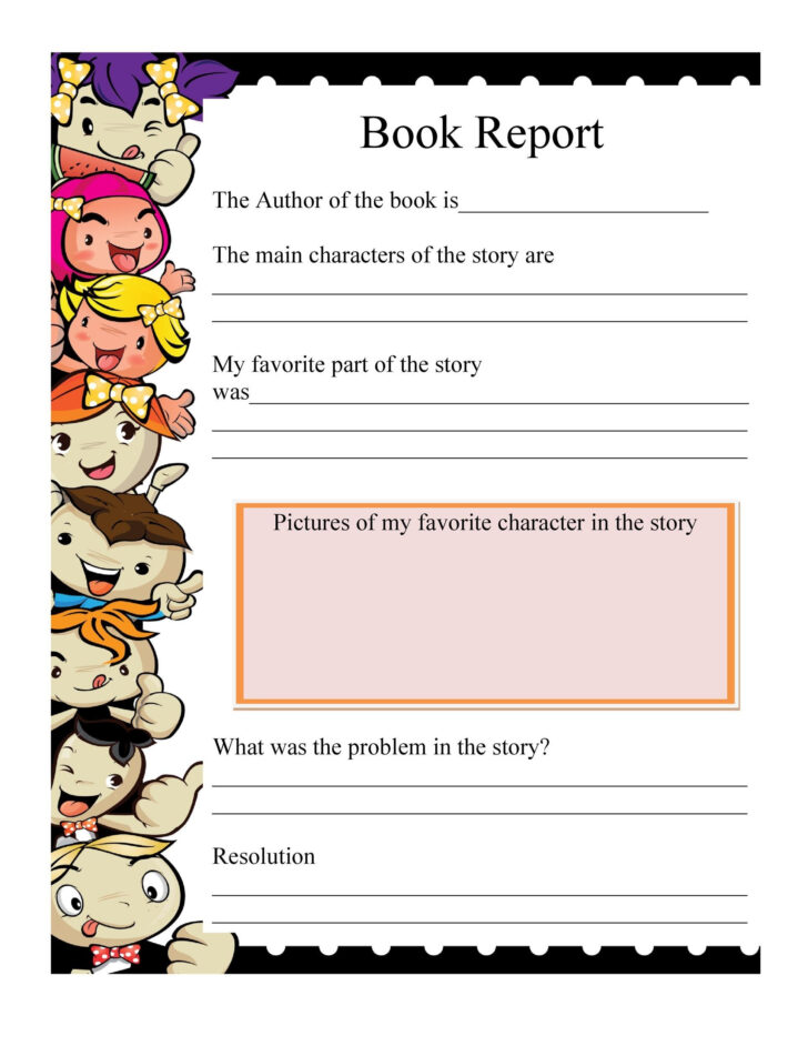 Book Report Printable Worksheets