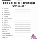 Books Of The Bible Printable Worksheets