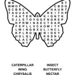 Butterfly Word Search Printable Worksheets
