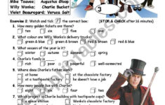 charlie and the chocolate factory worksheets printable 2 PART 1 4 Charlie The Chocolate Factory Movie Worksheet ESL