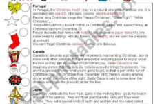 CHRISTMAS AROUND THE WORLD ESL Worksheet By S lefevre
