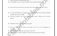 Quiz Worksheet The 1960S Civil Rights Movement Study Civil