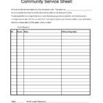 Community Service Printable Worksheets