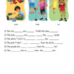 Comparative Worksheets Printable