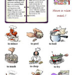 Cooking Verbs Printable Worksheets
