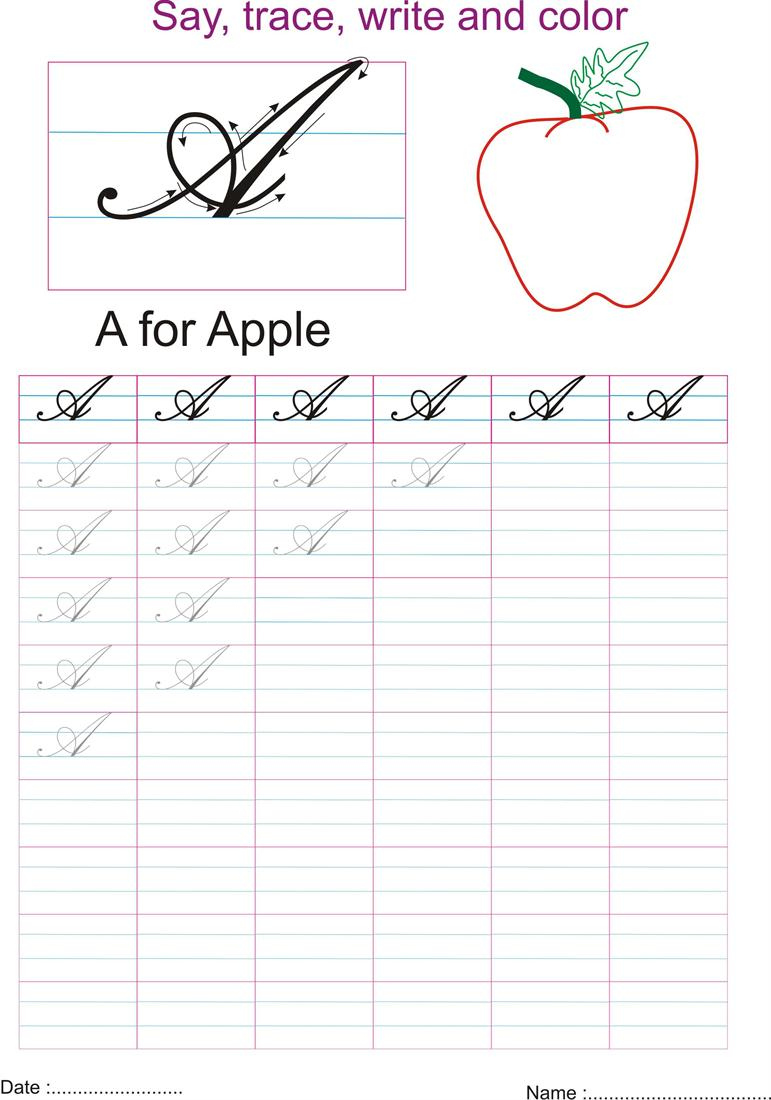 Cursive Writing Capital Letters Worksheets Writing Worksheets Free 