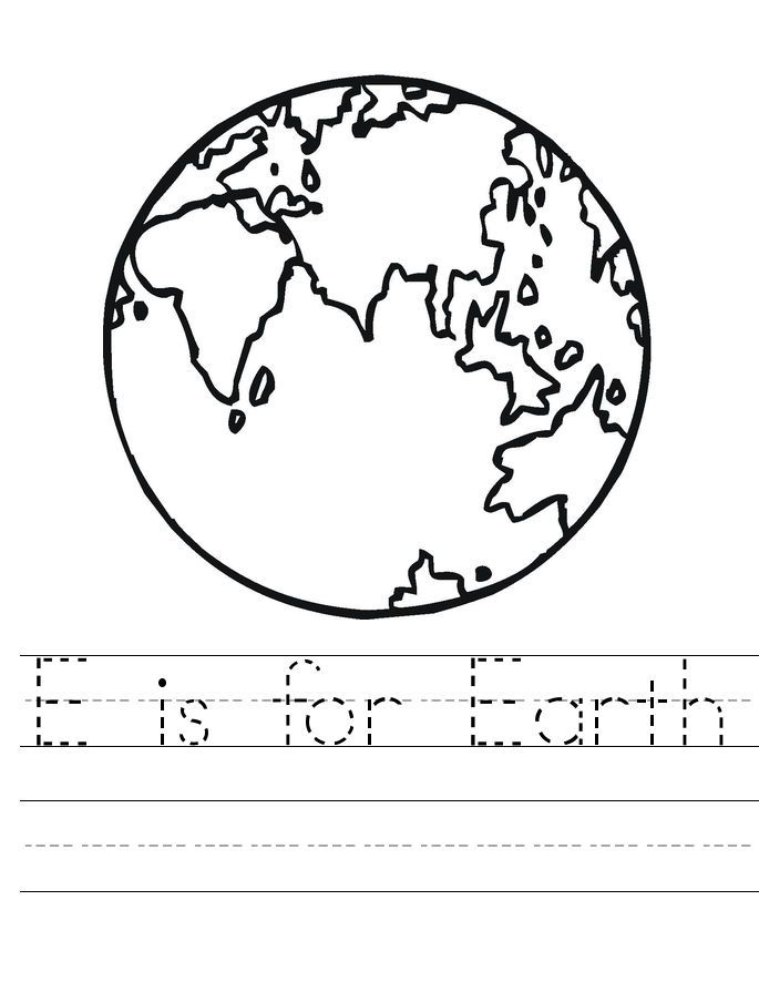 Earth Day Tracing Worksheet Earth Day Worksheets Earth Day 