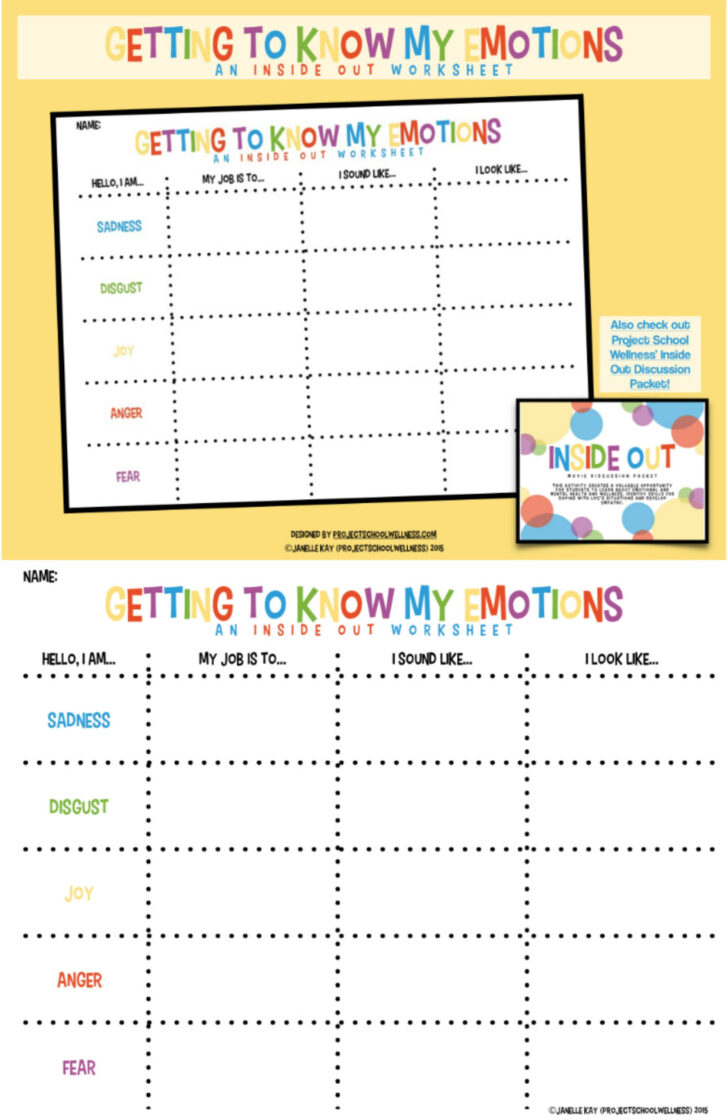 Emotional Intelligence Activities For Children Printable Worksheets