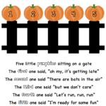 Five Little Pumpkins Printable Worksheet