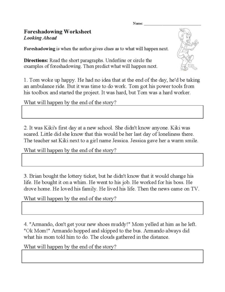 Foreshadowing Worksheets Printable Peggy Worksheets Foreshadowing Worksheets Printable Peggy Worksheets
