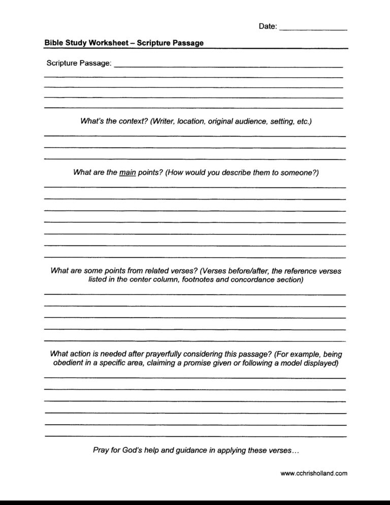 Free Printable Bible Study Worksheets For Adults Peggy Worksheets