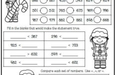 Christmas Math Worksheet Freebie For Second Grade comparing Numbers
