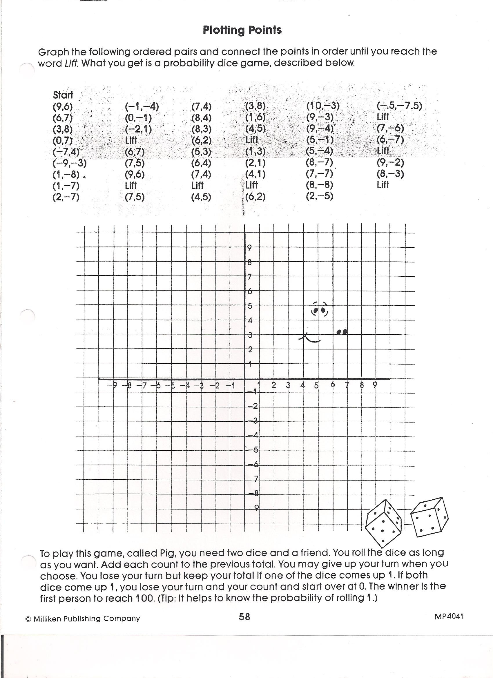 The Coordinate Grid Paper Large Grid A Math Worksheet From The 