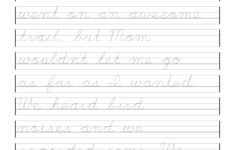 free printable cursive writing worksheets for 4th grade 1 Free Printable Cursive Writing Worksheets For 4Th Grade Printable
