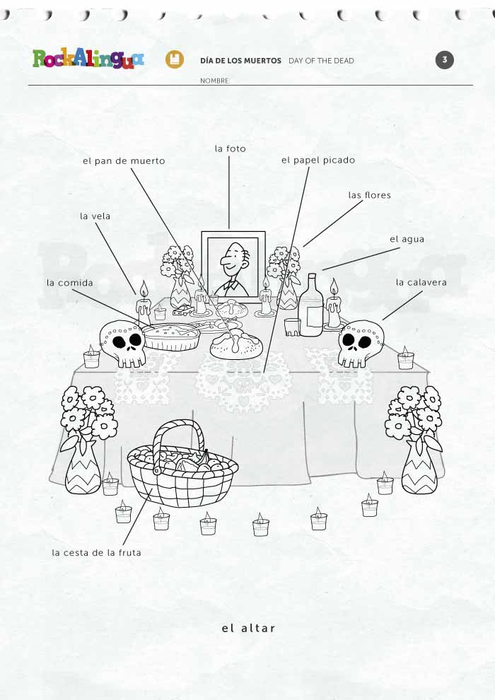 Free Printable Day Of The Dead Worksheets Peggy Worksheets