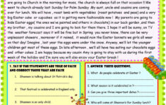 Happy Easter Reading Comprehension English ESL Worksheets For