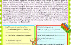 Easter Reading Comprehension Worksheet