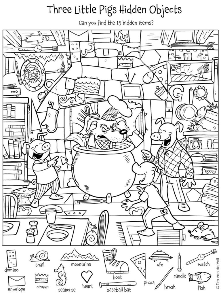 Free Printable Find The Hidden Objects Worksheets 