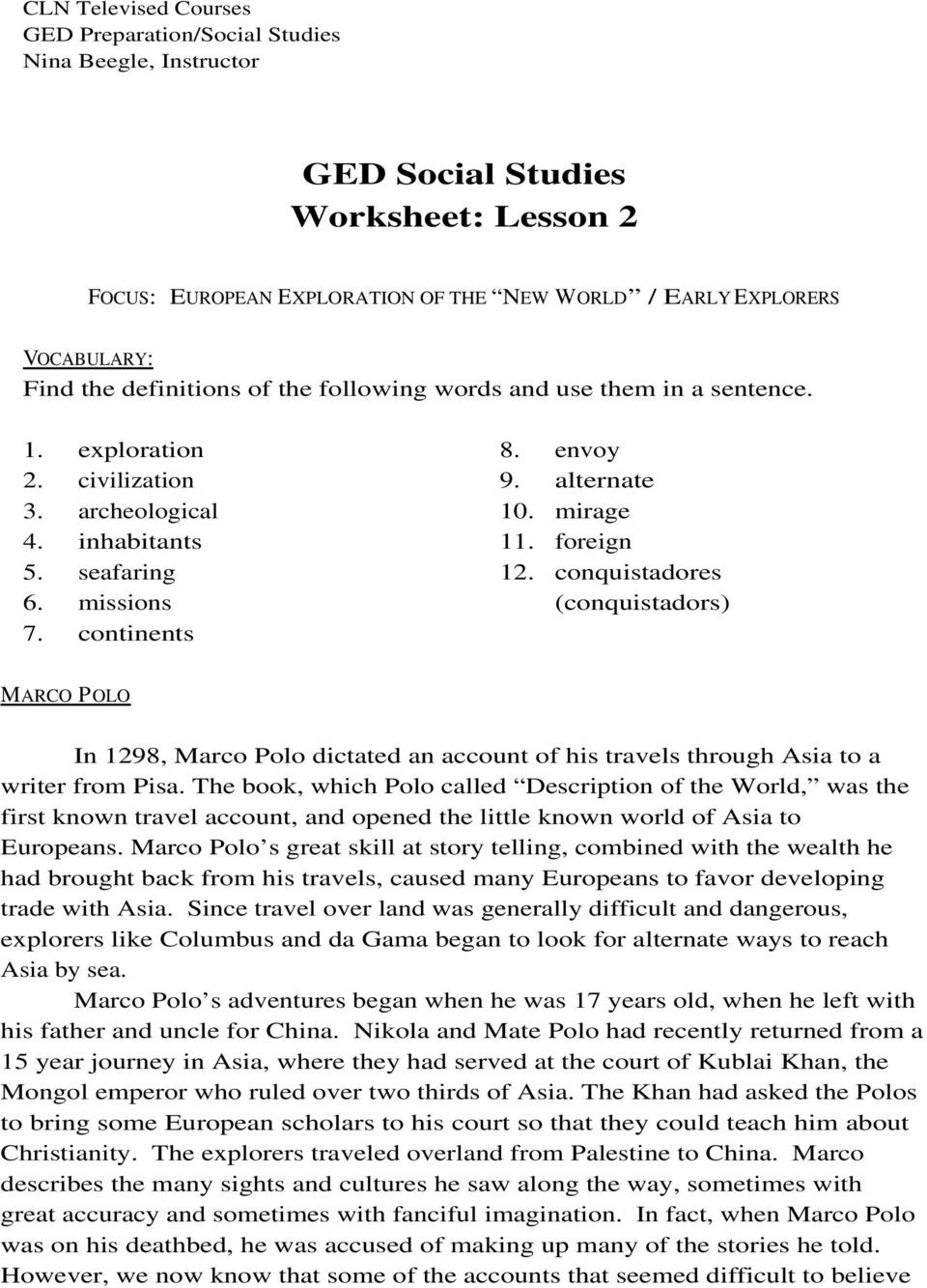 Free Printable Ged Worksheets Peggy Worksheets
