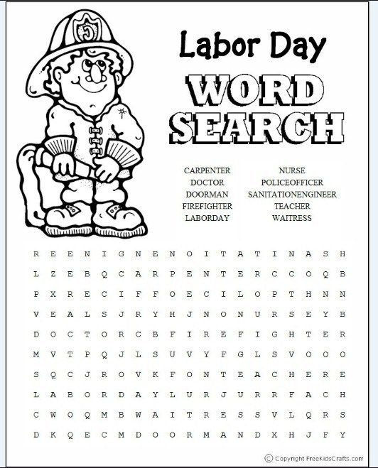 Labor Day Word Search Labor Day Crafts Labor Day Quotes Crafts For 