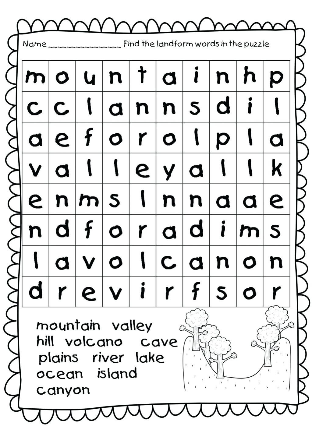 Free Printable Landform Worksheets Db excel