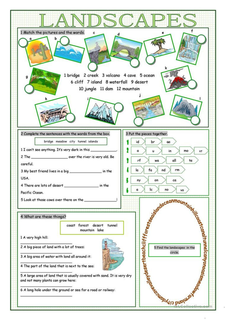 Free Printable Landform Worksheets