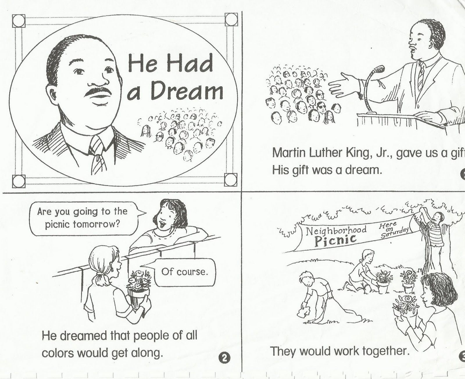 Free Printable Martin Luther King Jr Worksheets For Kindergarten Free 