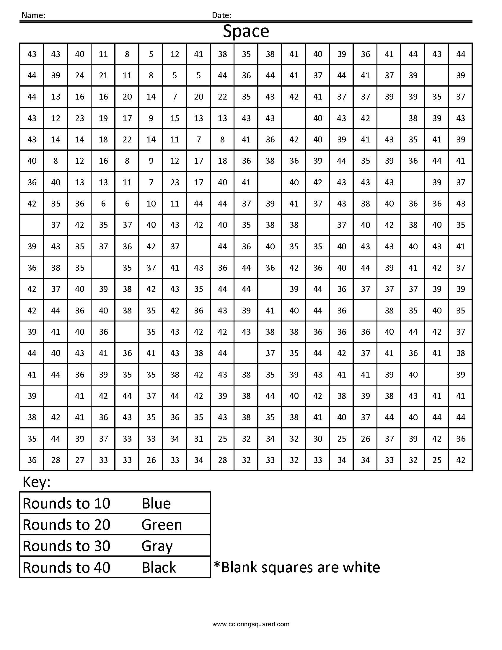 Free Printable Math Mystery Picture Worksheets 1 