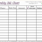 Free Printable Monthly Bill Payment Worksheet
