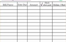 Free Printable Monthly Bill Payment Worksheet Printable Worksheets