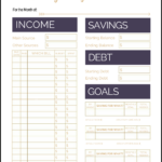 Free Printable Monthly Bills Worksheet