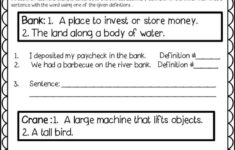 Multiple Meaning Words Worksheet By Misty Anderson TpT