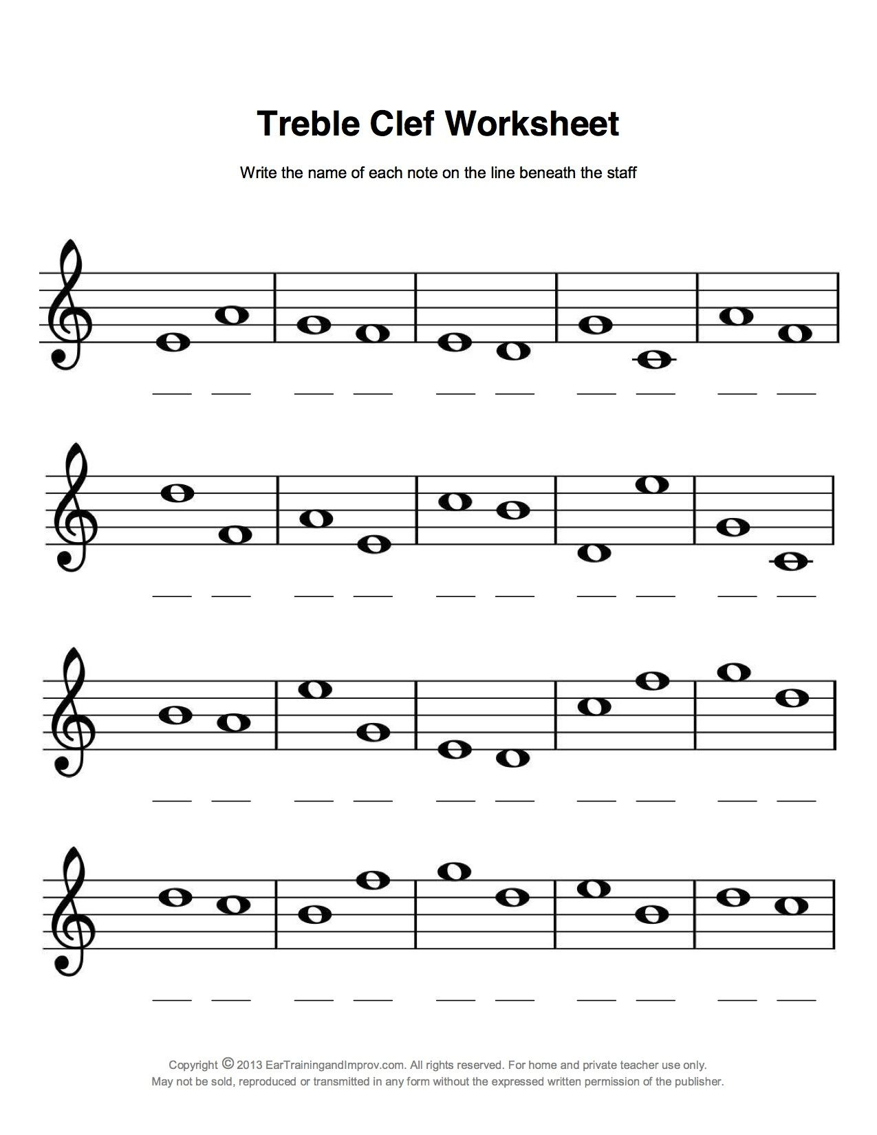 Music Theory Worksheets For Beginners Thekidsworksheet