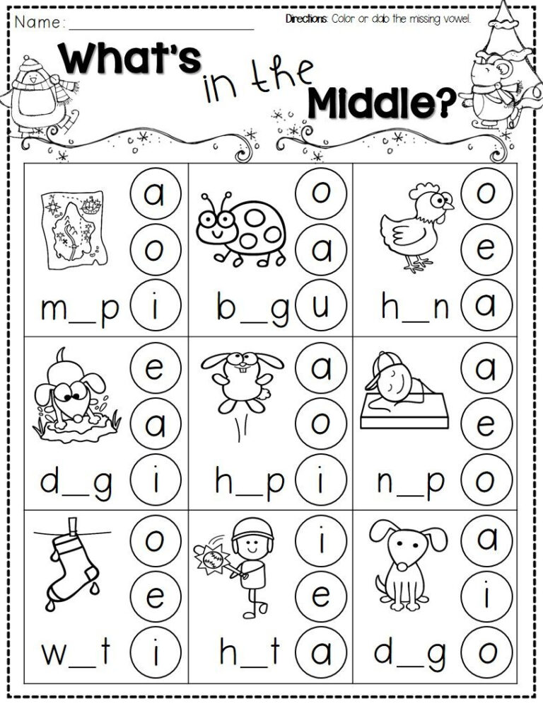 Free Printable Phoneme Segmentation Worksheets Peggy Worksheets
