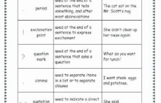 Commas Worksheets 5th Grade Punctuation Worksheets For Grade 1 Free