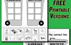 Recycling Worksheets For Kindergarten Sorting Trash Earth Day Recycling