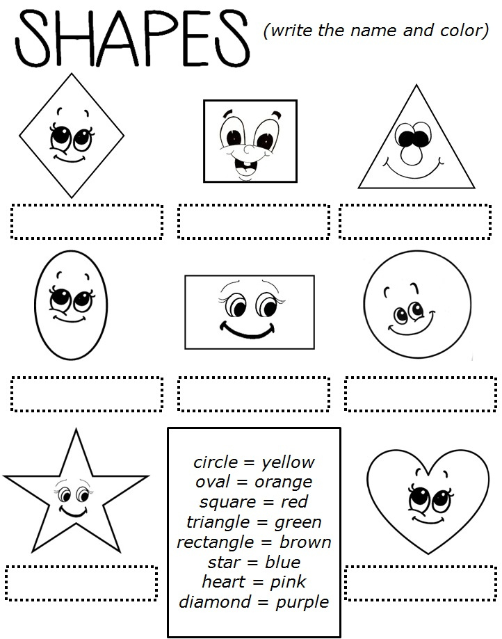 Enjoy Teaching English SHAPES worksheet 