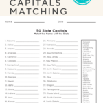 Free Printable States And Capitals Worksheets