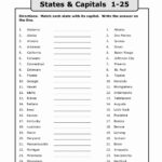 Free Printable States And Capitals Worksheets